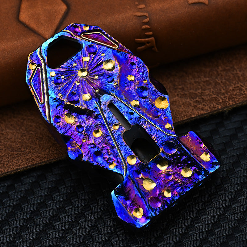 Starry Sky Limited Titanium Alloy Three-tube whistle Waterproof High Decibel Training Whistle Outdoor Survival Tool Camping EDC