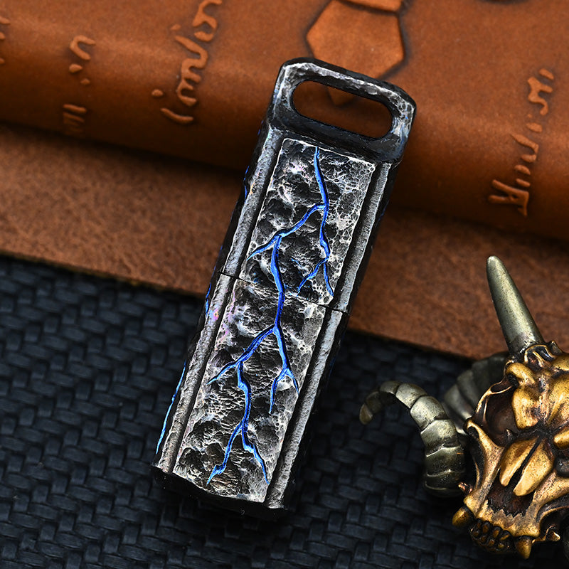 Handmade Titanium Mechanical Automatic IgnitionLighter Alloy Material EDC Gift Box