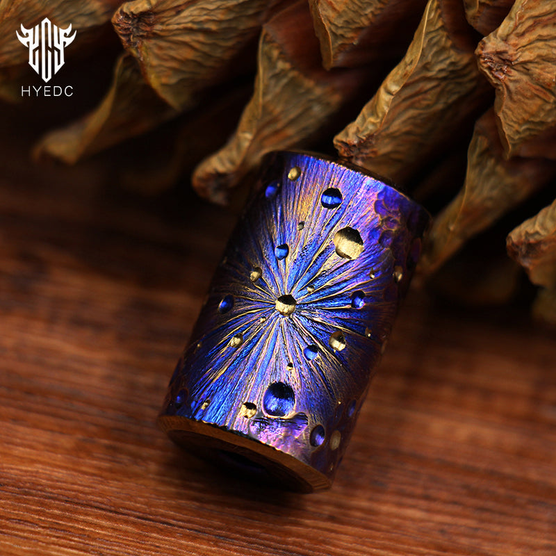 Star Sky Limited Edition Colorful Titanium Alloy Knife Beads Paracord Umbrella Rope Bead DIY Pendant