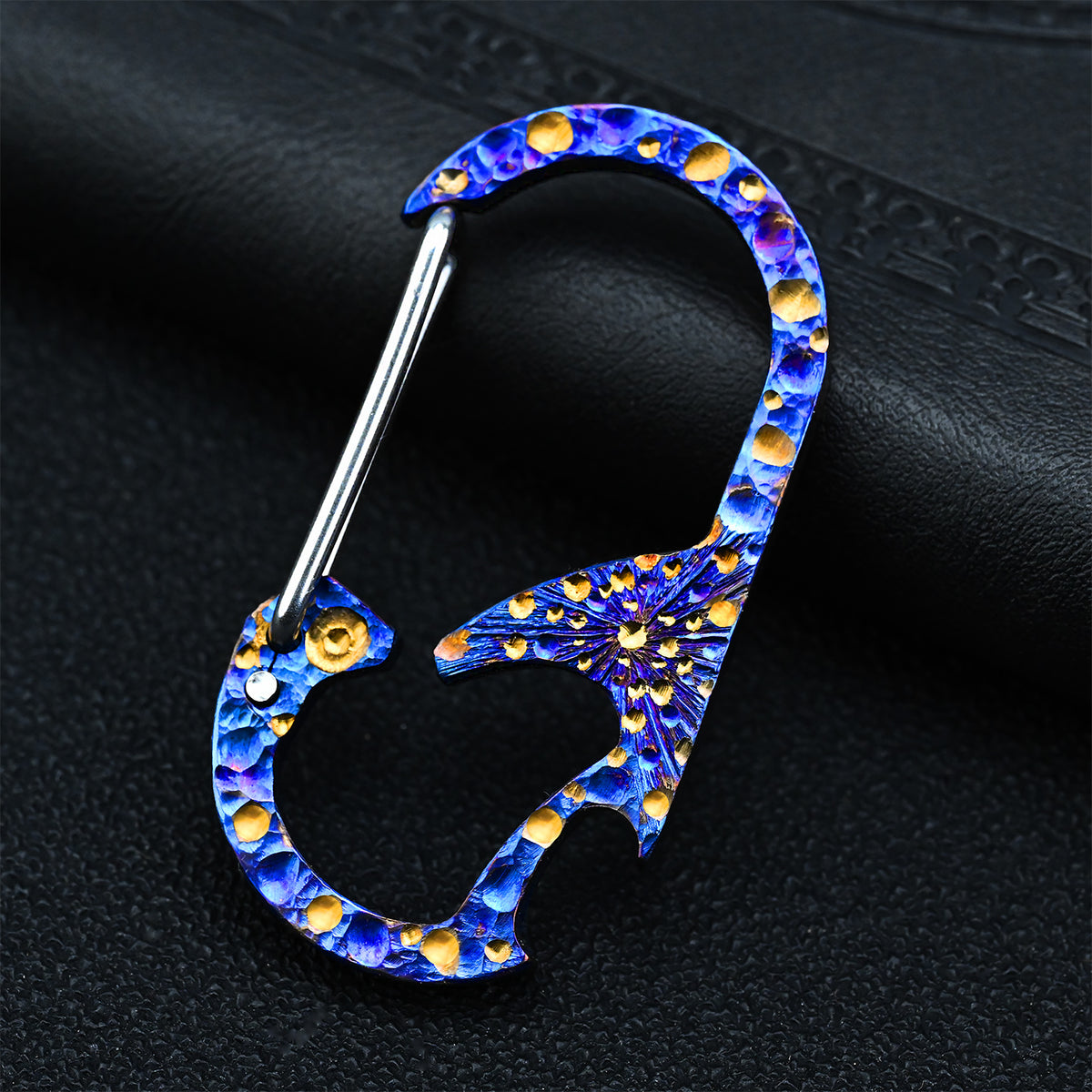 Star Sky Titanium Alloy EDC Keychain Multifunctional Bottle Opener Outdoor Survival Camping Tool