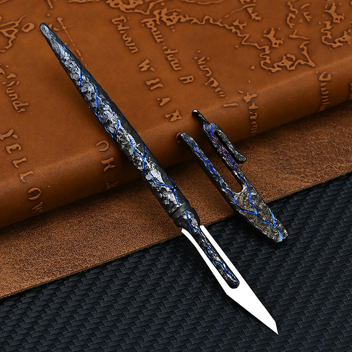 Titanium Hand Carving Rock TextureTitanium Alloy Art Knife Keychain Portable Disassembly Tool EDC