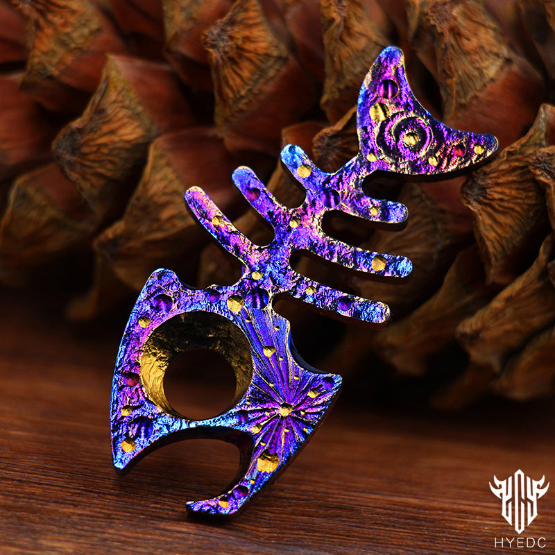 Star Sky Titanium Alloy EDC Multifunctional Tools Fish bone Shape Bottle Opener Portable Keychain Manual Can Opener Outdoor