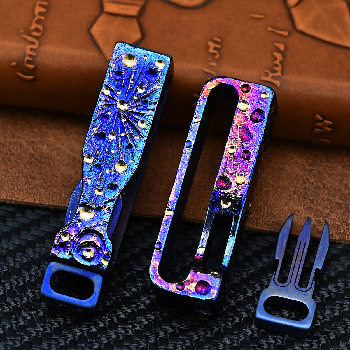 Star Sky Limited Titanium Waist Belt Buckle Titanium Alloy Keychain Portable EDC Outdoor Tool Corrosion Resistant Everyday Carry