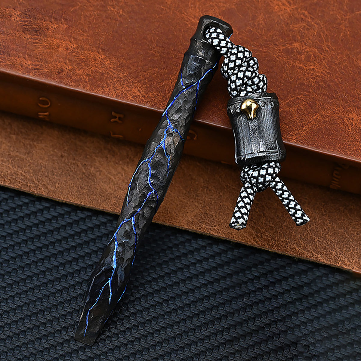 Hand Carving Stone pattern Titanium Alloy Multi-Function Crowbar Opener Outdoor Crowbar EDC