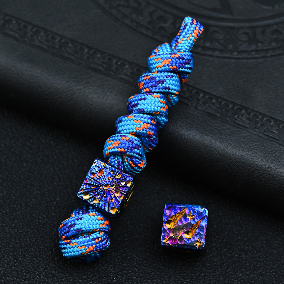 Star Sky Limited Titanium Alloy Knife Beads Umbrella Pendant Rope Knife Pendant Outdoor Camping Gadget Bracelet EDC