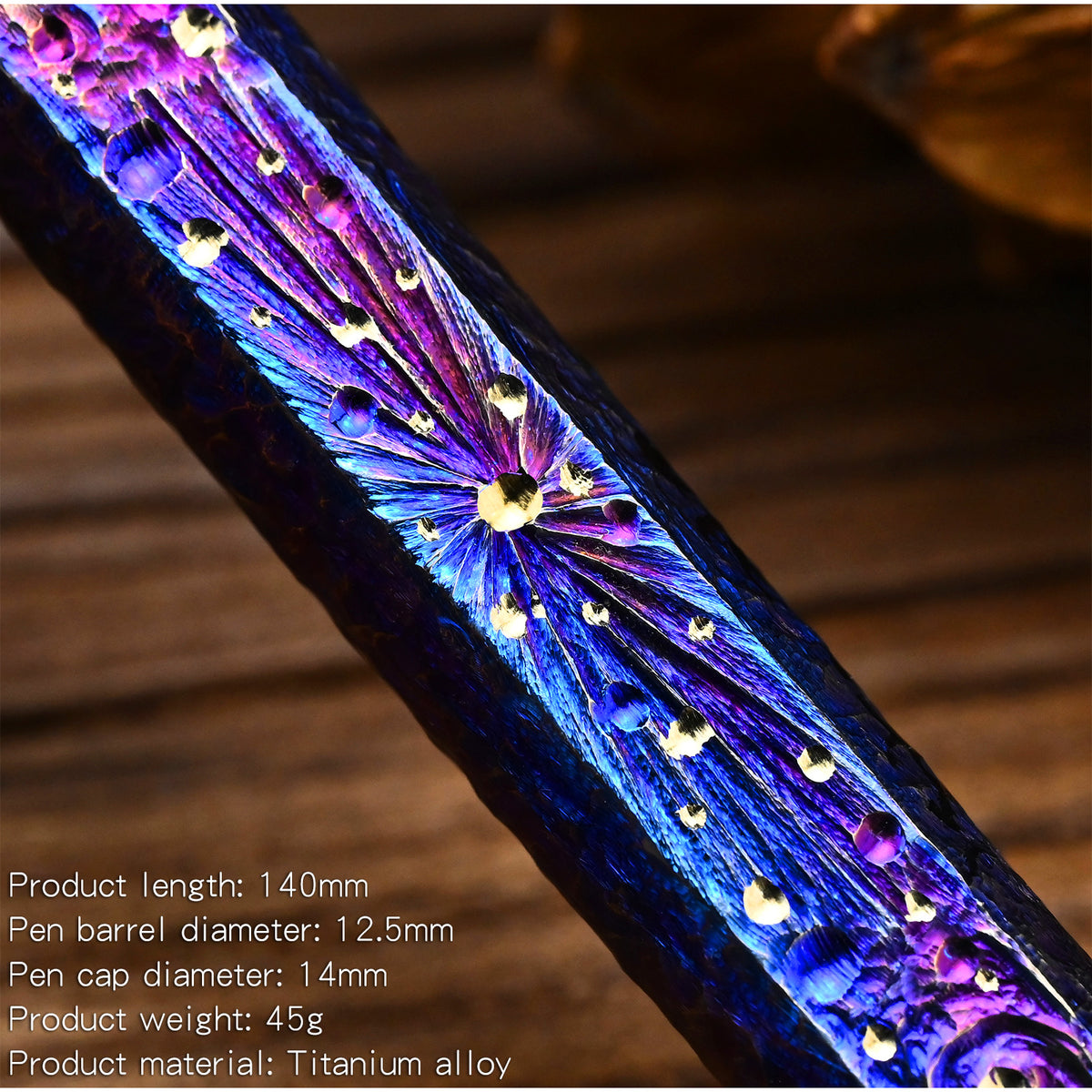 Handmade Starry Sky Limited Edition Titanium Alloy Pen Signature Pen Gel Pen Heavy Handle Pen EDC
