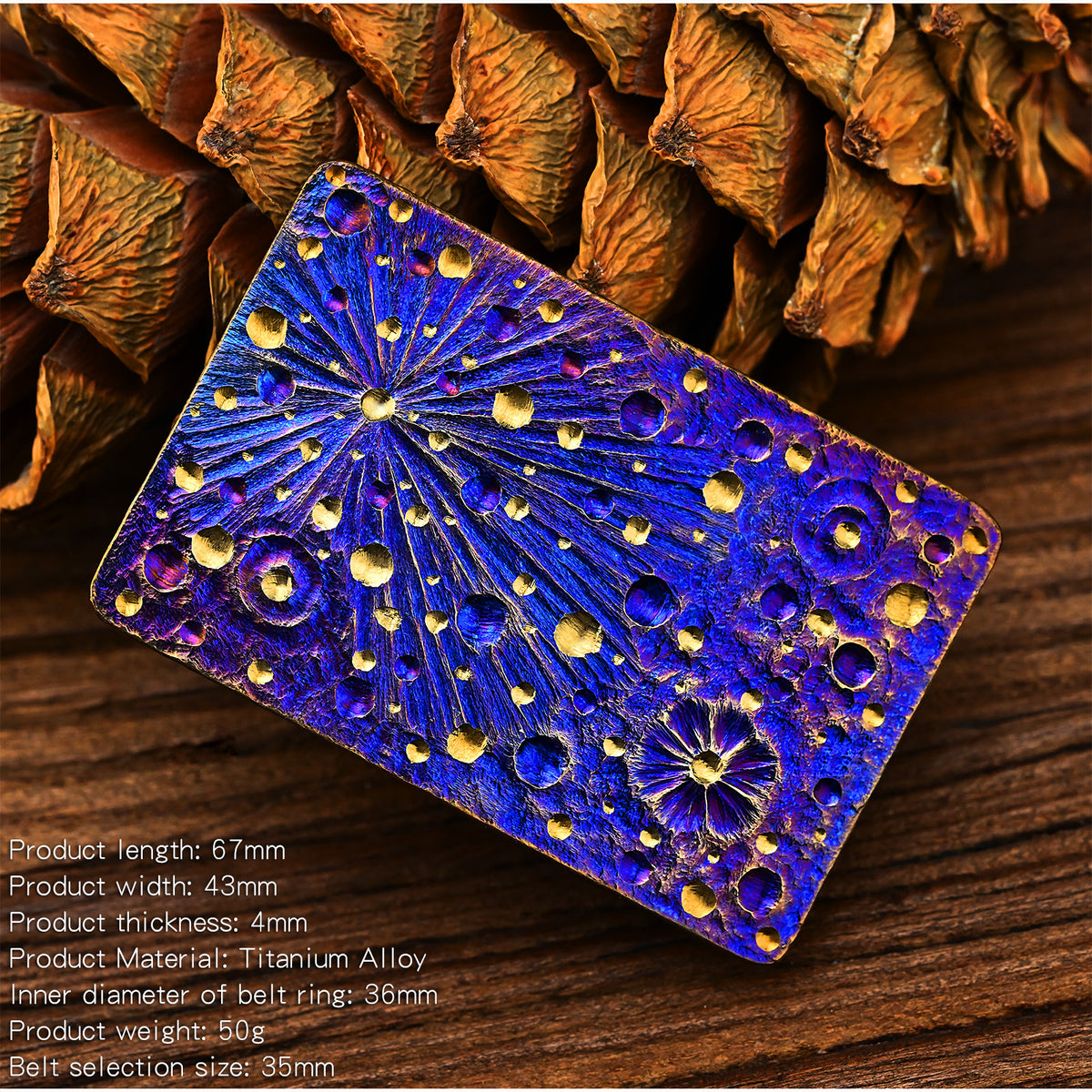 Star Sky Limited Titanium Metal Belt Buckle For Men Stainless For Leather Craft Jeans Webbing Replacement Buckle Accessories EDC