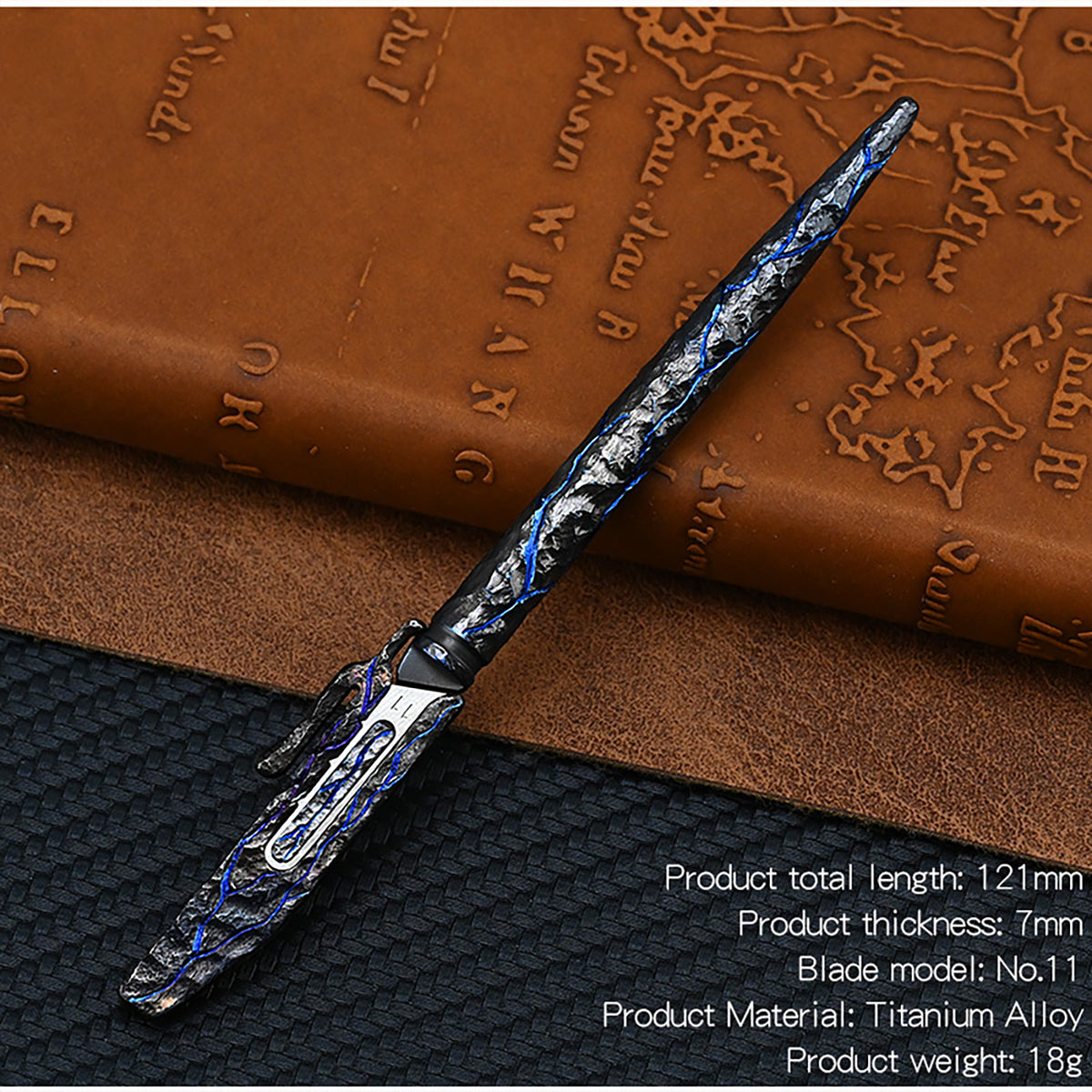 Titanium Hand Carving Rock TextureTitanium Alloy Art Knife Keychain Portable Disassembly Tool EDC