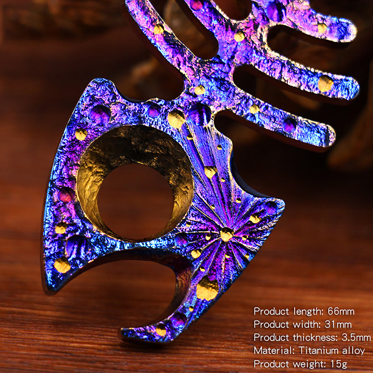 Star Sky Titanium Alloy EDC Multifunctional Fishbone Shaped Tool Portable Keychain Bottle & Can Opener for Outdoor Use