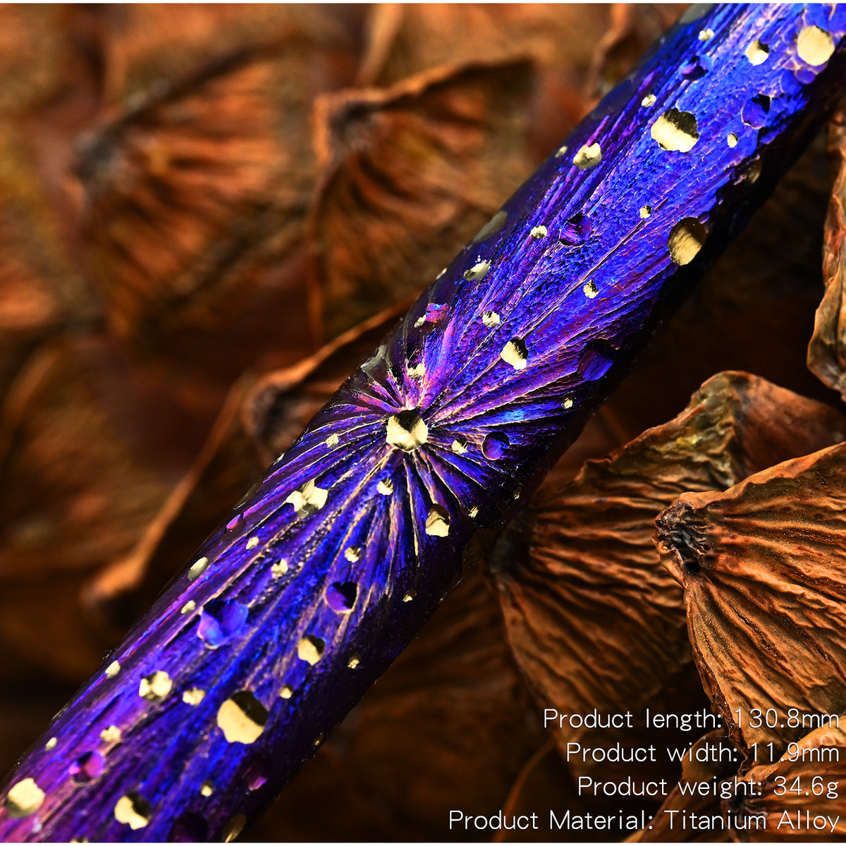 Star Sky Titanium Alloy Tactical Pen High-End Business Students Retro Titanium Black Writing Pen For Gift EDC