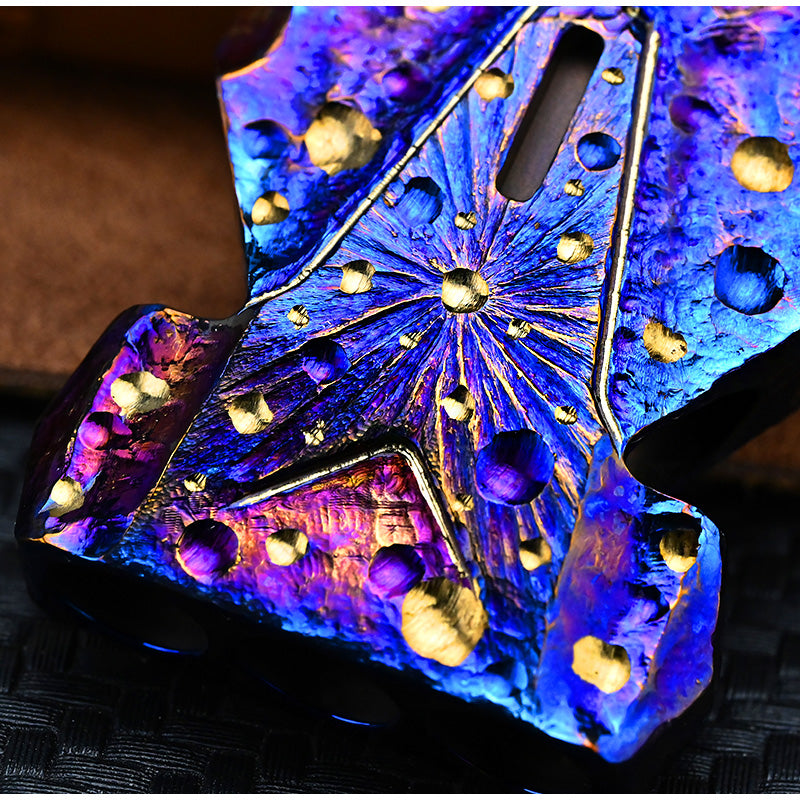 Starry Sky Limited Titanium Alloy Three-tube whistle Waterproof High Decibel Training Whistle Outdoor Survival Tool Camping EDC