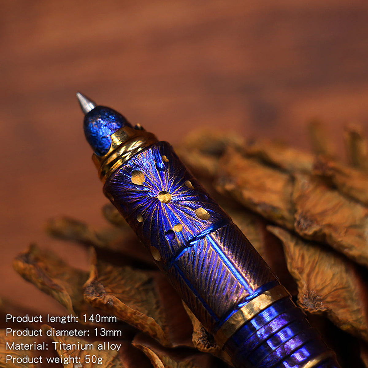 Titanium Alloy Tactical Pen Hand Carved Star Sky Limited Edition Metal Signature Neutral Pen EDC