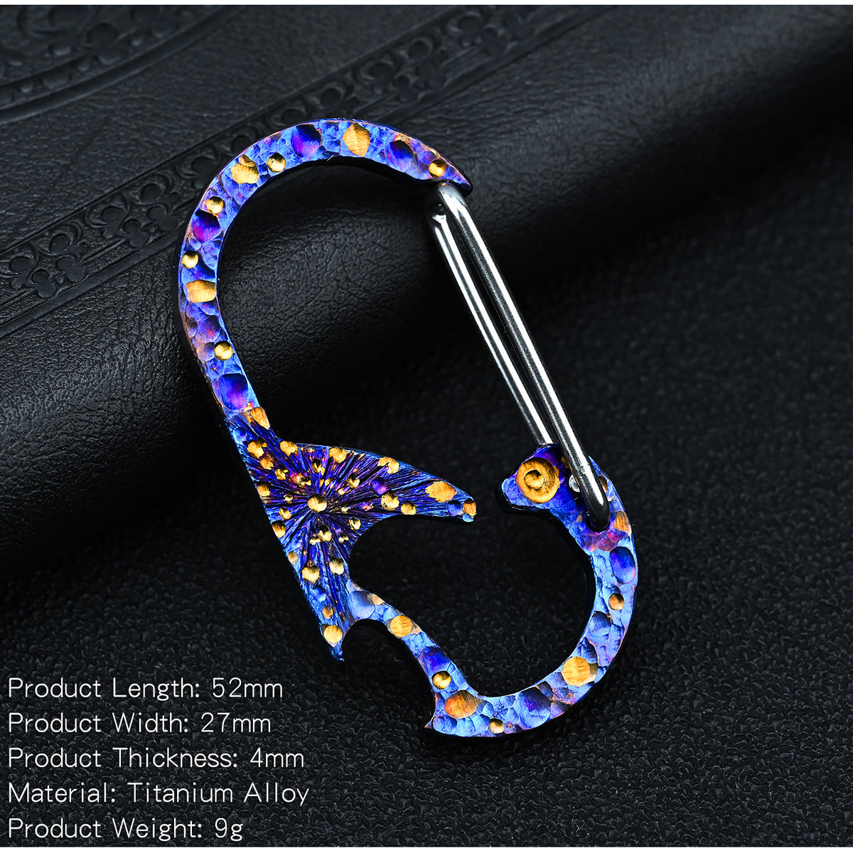 Star Sky Titanium Alloy EDC Keychain Multifunctional Bottle Opener Outdoor Survival Camping Tool