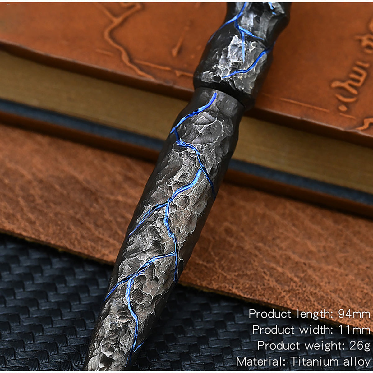 HCYEDC Limited Edition Mini Tactical Pen Titanium Alloy EDC Hand CarvingStone GrainSignature Pen