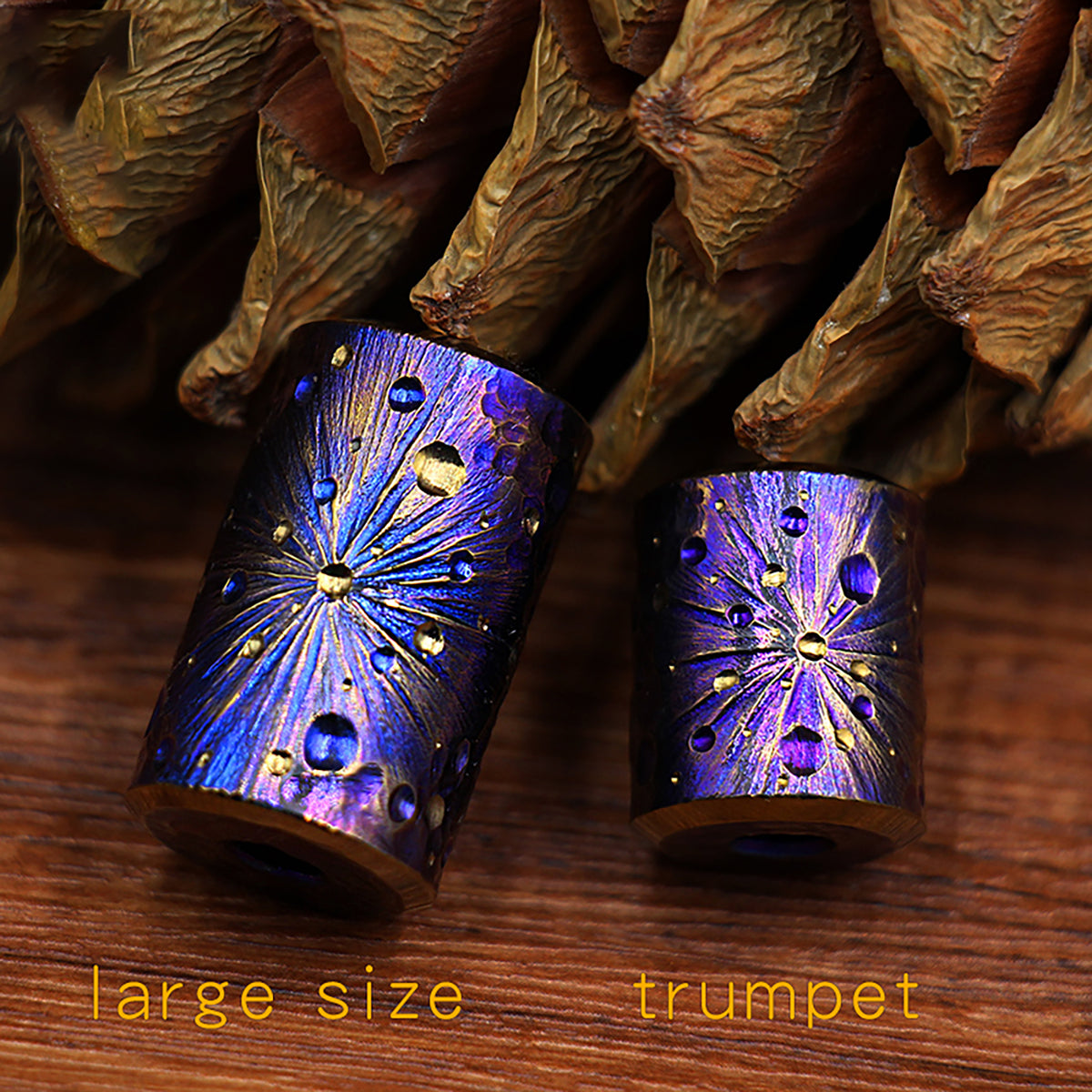 Star Sky Limited Edition Colorful Titanium Alloy Knife Beads Paracord Umbrella Rope Bead DIY Pendant