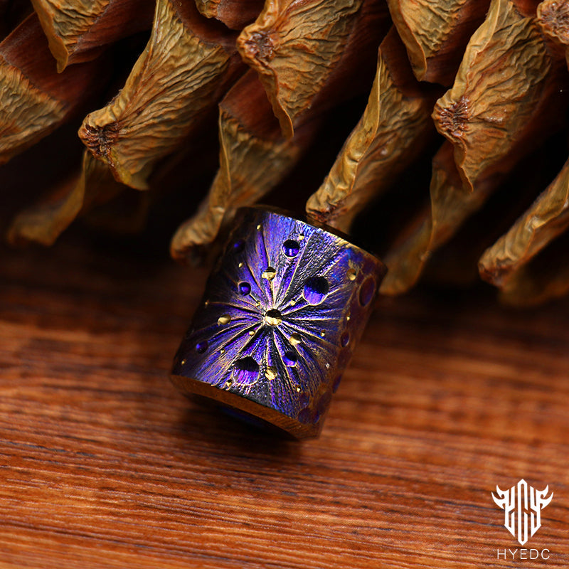 Star Sky Limited Edition Colorful Titanium Alloy Knife Beads Paracord Umbrella Rope Bead DIY Pendant