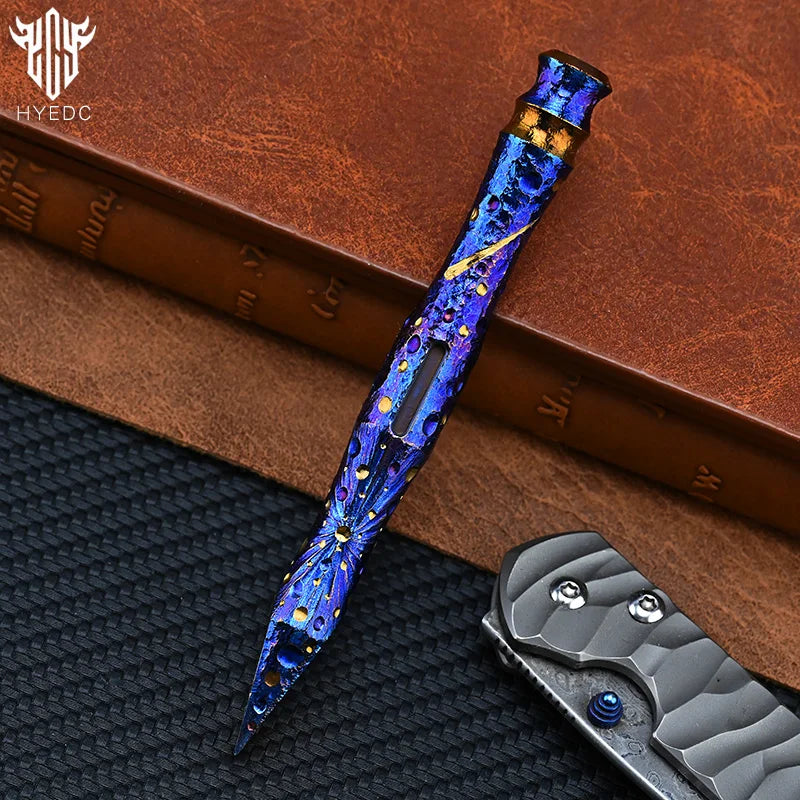 Hand Carving Star Sky Titanium Alloy Multi-Function Crowbar Opener Outdoor Crowbar EDC