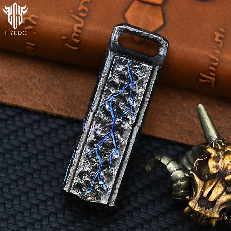 Handmade Titanium Mechanical Automatic IgnitionLighter Alloy Material EDC Gift Box