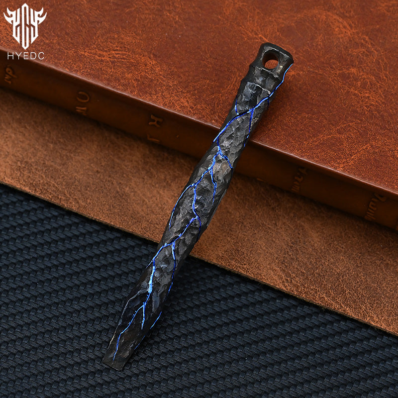 Hand Carving Stone pattern Titanium Alloy Multi-Function Crowbar Opener Outdoor Crowbar EDC