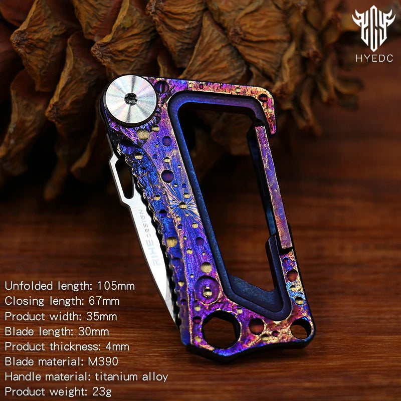 Starry Sky Limited Edition Titanium Alloy Outdoor Multi-Functional Keychain Mini Knife Portable EDC Tool