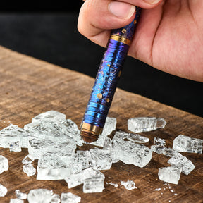 HCYEDC Titanium Alloy Tactical Pen Hand Carved Star Sky Limited Edition Tungsten Pen Tactical Pen with Tungsten Steel Glass Breaker Tip Self-DefenceDecompression Metal Signature Neutral Pen EDC