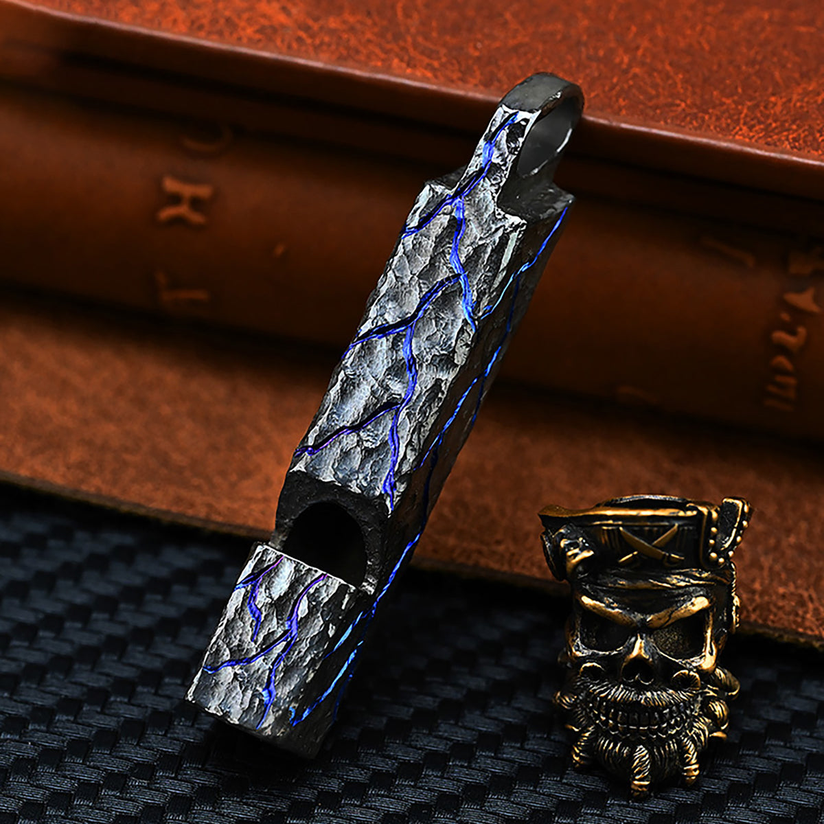 Titanium Alloy Whistle Hand Carved Outdoor Survival Referee Whistle EDC