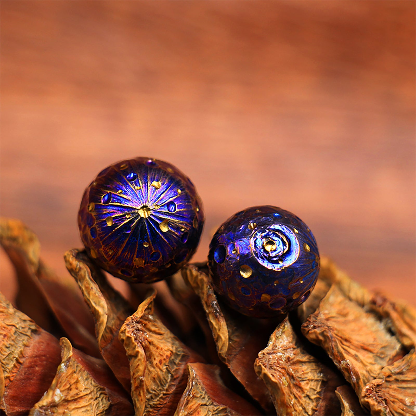 Star Sky Limited Edition Colorful Titanium Alloy Knife Beads Paracord Umbrella Rope Bead DIY Pendant Collar Necklace Jewelry