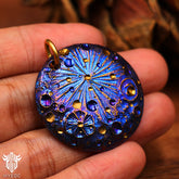 Limited edition titanium alloy starry sky medallion necklace pendant Qixi gift tag keychain pendant EDC