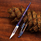 Titanium Hand Starry Sky TextureTitanium Alloy Art Knife Keychain Portable Disassembly Tool EDC