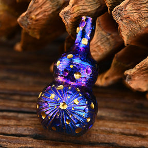 Star Sky Gourd Shape Mini Waterproof Pill Case Titanium Alloy Outdoor First Aid Medicine Moisture-proof Sealed Storage Keychian