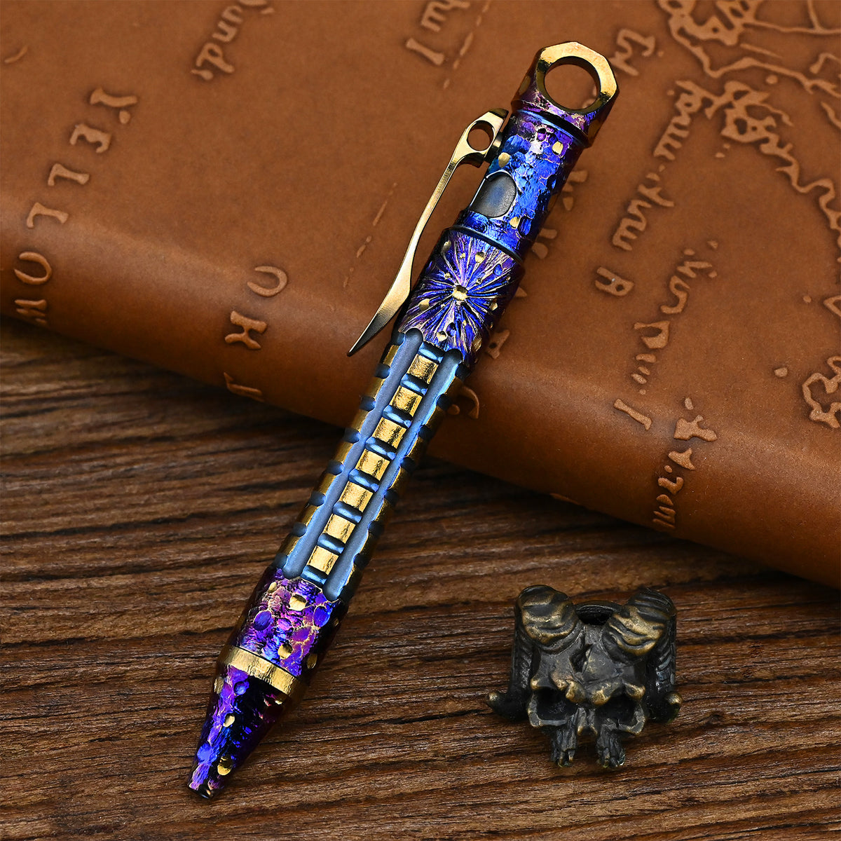 Titanium Alloy Tactical Pen Hand Carved Star Sky EDC Limited Edition Metal Signature Neutral Pen
