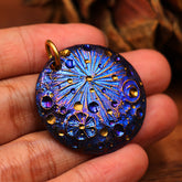 Limited edition titanium alloy starry sky medallion necklace pendant Qixi gift tag keychain pendant EDC