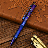Star Sky Limited Edition Titanium Alloy Tactical Pen Hand Carved Rotary Gyro Multifunctional Self-defense Broken Window G2 Pen E