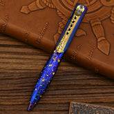 Star Sky Multipurpose Titanium Alloy Tactical Ballpoint Pen Self Defense Writing Tool for Outdoor Office Gift EDC