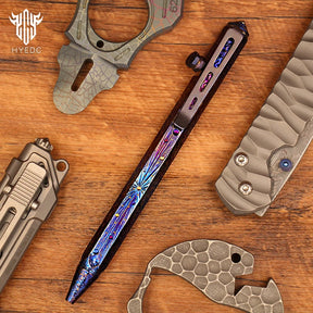 Titanium Alloy Tactical Pen Hand Carved Star Sky Limited Edition Tungsten Pen Decompression EDC Metal Signature Neutral Pen