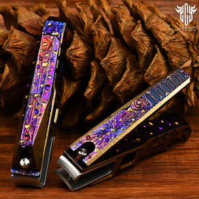 Starry Sky Limited Edition Titanium Alloy Nail Clippers Anti-Splash High-End Fingernail Cutter for Outdoor Camping EDC Tool