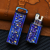 Star Sky Handmade Titanium Mechanical Automatic Ignition Gasoline Lighter with Alloy Material And Gift Box EDC