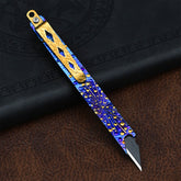 Star Sky Titanium Alloy Push Knife Replaceable Blade Art Knife Multifunctional Pocket Cutter Paper Wallpaper Cutting Tool