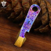 Limited Edition Hand Carving Starry Sky Titanium alloy EDC Outdoor  Multifunctional Tool Tactical Pry bar Bottle TacticalOpener