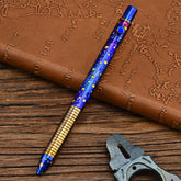 Titanium Alloy Tactical Pen Hand Carved Star Sky Limited Edition Metal Signature Pen EDC