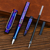 Handmade Starry Sky Limited Edition Titanium Alloy Pen Signature Pen Gel Pen Heavy Handle Pen EDC