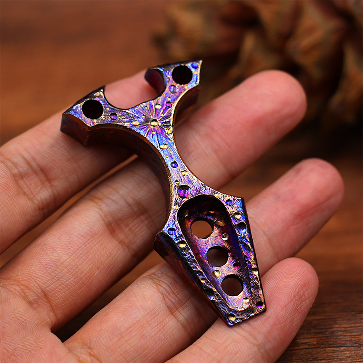 Starry Sky Limited Edition Hand Carving Titanium Crowbar Outdoor Multi Functional Survival Tool Bottle Opener Portable EDC