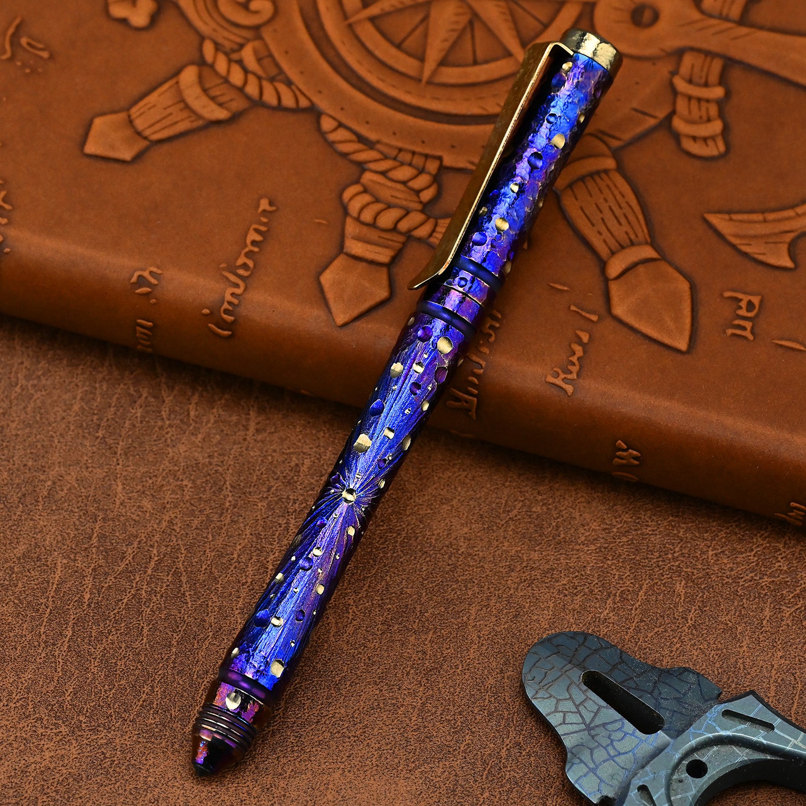 Starry Edition Titanium Portable Decompression Signature Pen Personalizes Self-defense EDC Broken Window High-end Tactical Pen