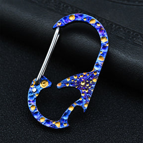 Star Sky Titanium Alloy EDC Keychain Multifunctional Bottle Opener Outdoor Survival Camping Tool
