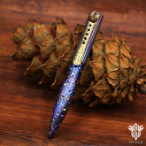 Star Sky Multipurpose Titanium Alloy Tactical Ballpoint Pen Self Defense Writing Tool for Outdoor Office Gift EDC