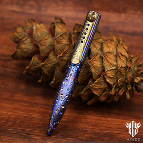 Star Sky Multipurpose Titanium Alloy Tactical Ballpoint Pen Self Defense Writing Tool for Outdoor Office Gift EDC