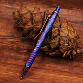 HCYEDC Star Sky Hand Carving Titanium alloy Automatic Pencil Signature PenTactical Bolt Action Pen refill Writing Gun-bolt Pen Multifunctional Tactical Pen EDC