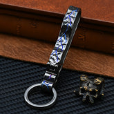 Limited Edition Titanium Hand Carved Rock Texture Keychain Alloy Belt Men's Sports Waist Pendant Car Accessory