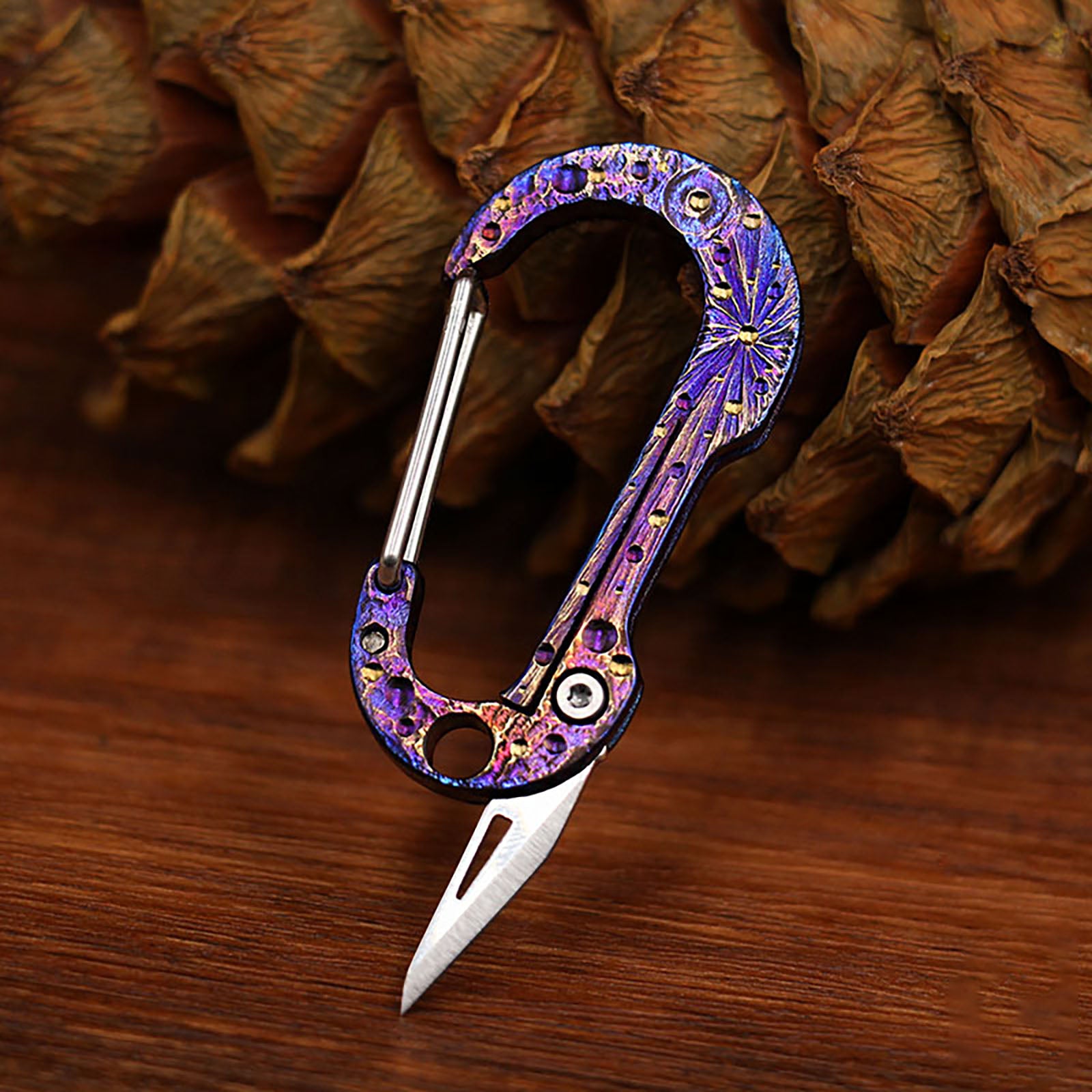 Limited Starry Sky Version Titanium Alloy Outdoor Multi-Functional Keychain Mini Knife Portable