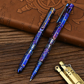 Star Sky Hand Titanium Alloy Tactical Pen Multifunctional Window Breaker Writing Pen EDC Tool Business Signature Writing Pen